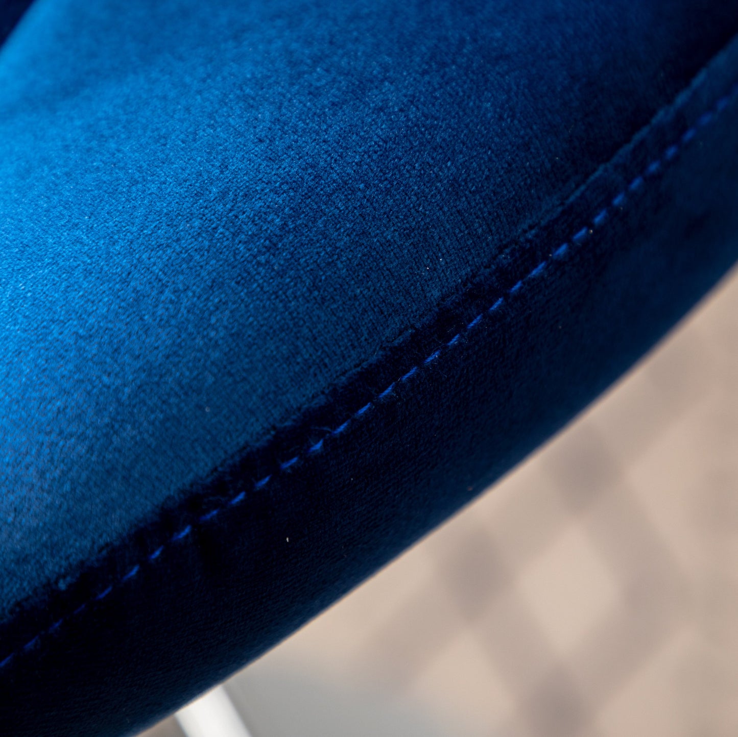 Ellston Upholstered Adjustable Swivel Barstools in Blue, Set of 2