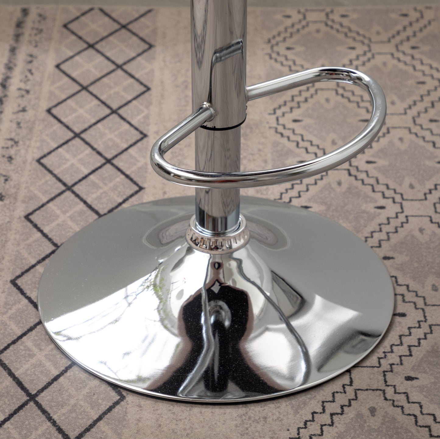 Ellston Upholstered Adjustable Swivel Barstools in Pink, Set of 2