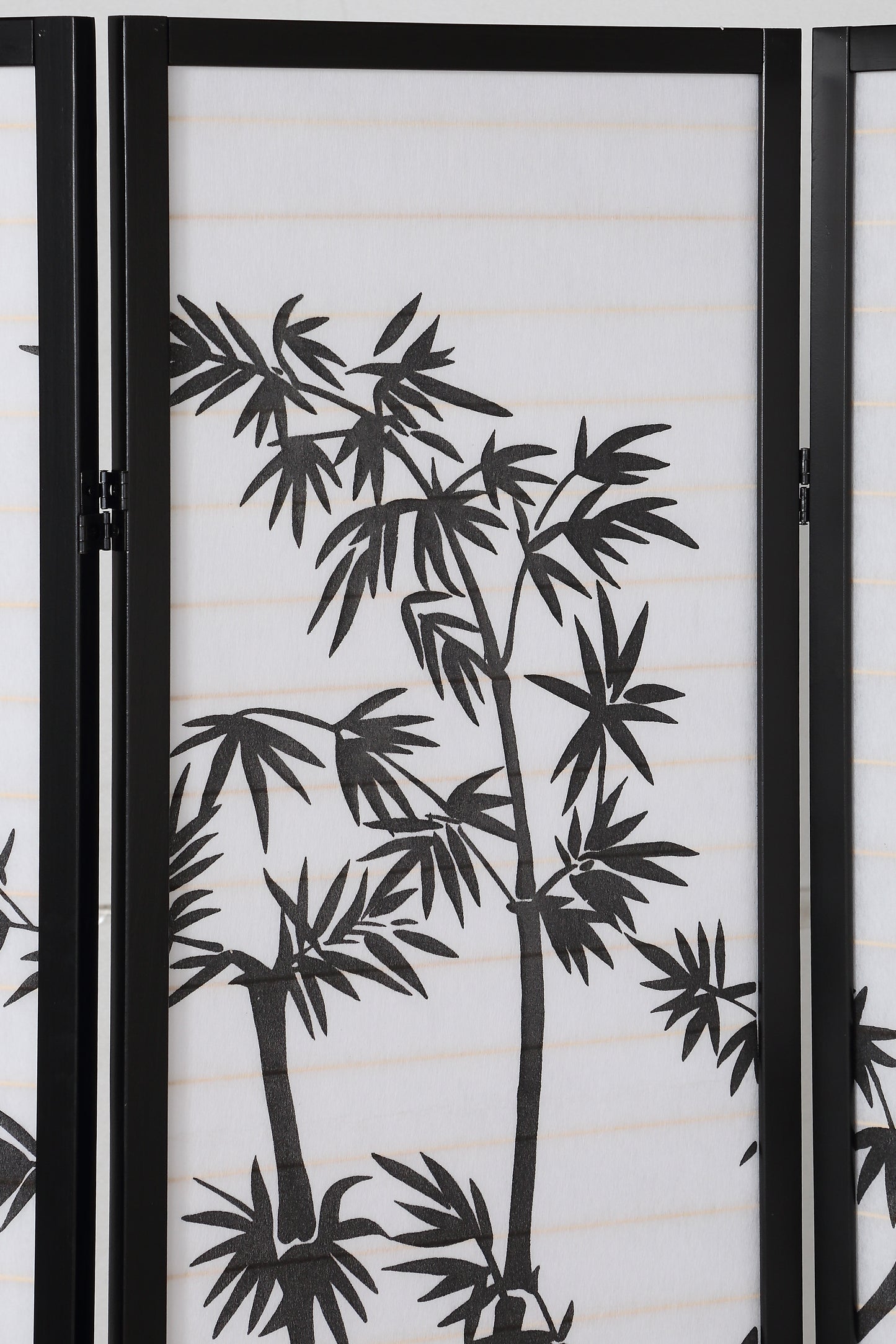 3 Panel Black Oriental Shoji Screen / Room Divider