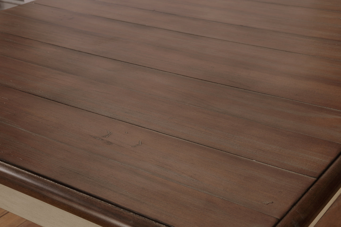 Arch Weathered Oak Dining Table With Extension Leaf