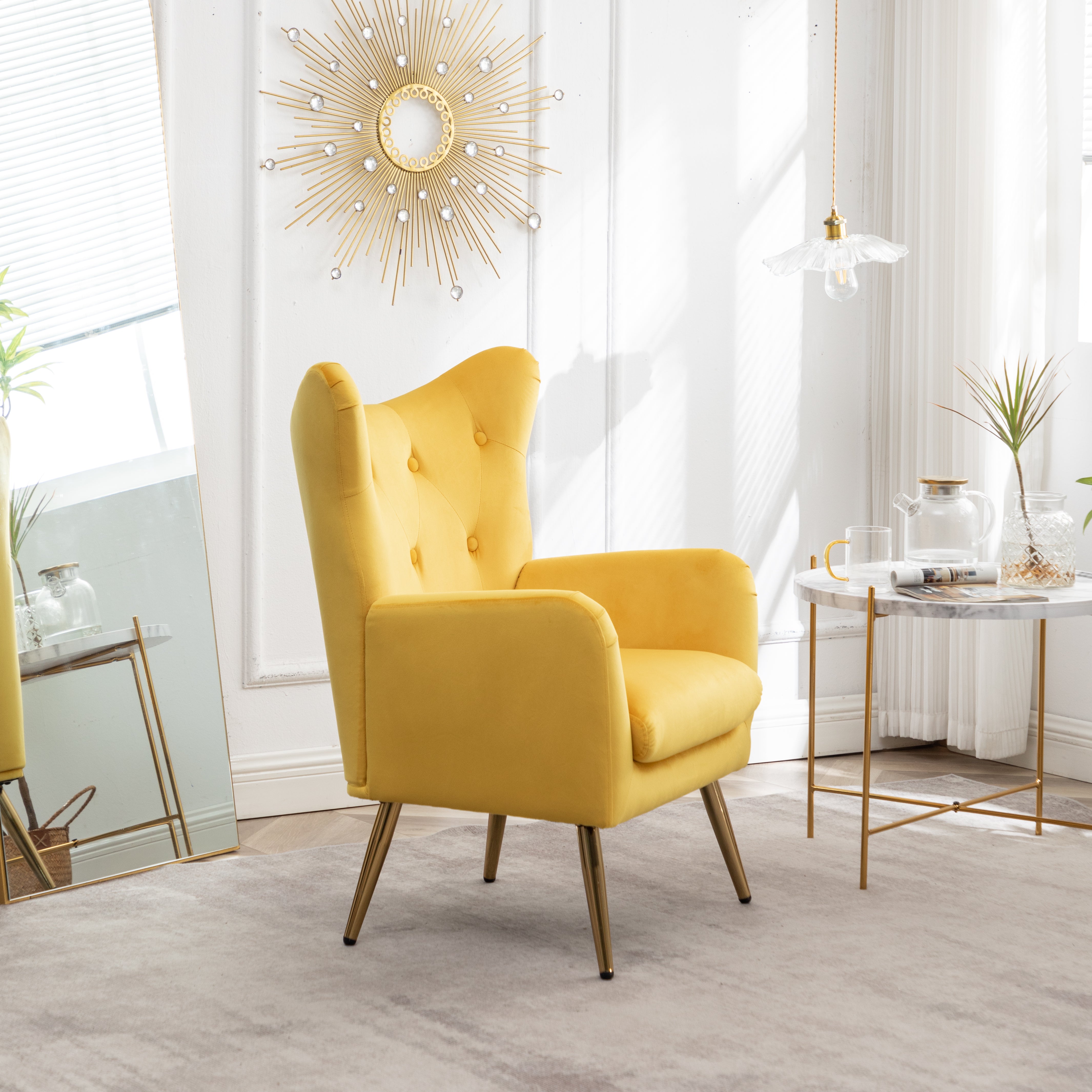 Mustard gold accent online chair