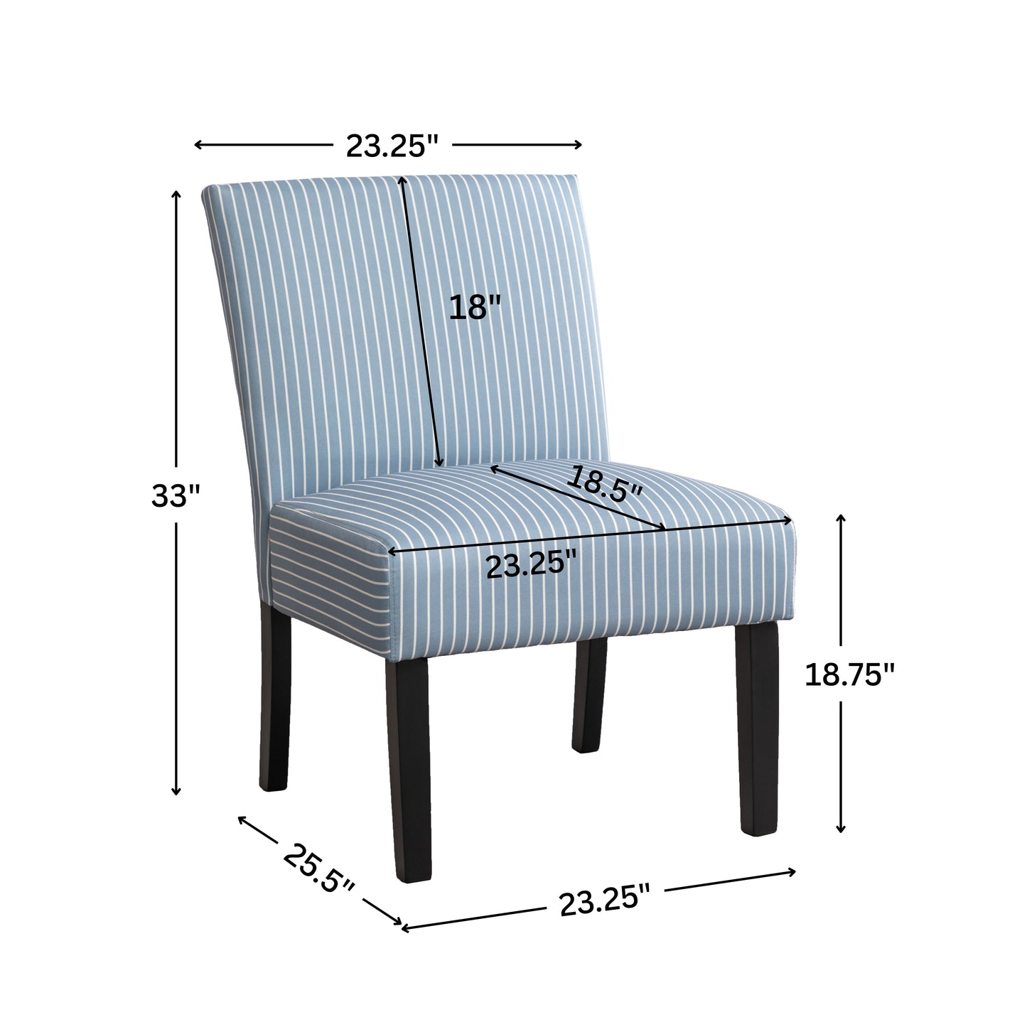 Roundhill Furniture Botticelli Upholstered Slipper Accent Chair