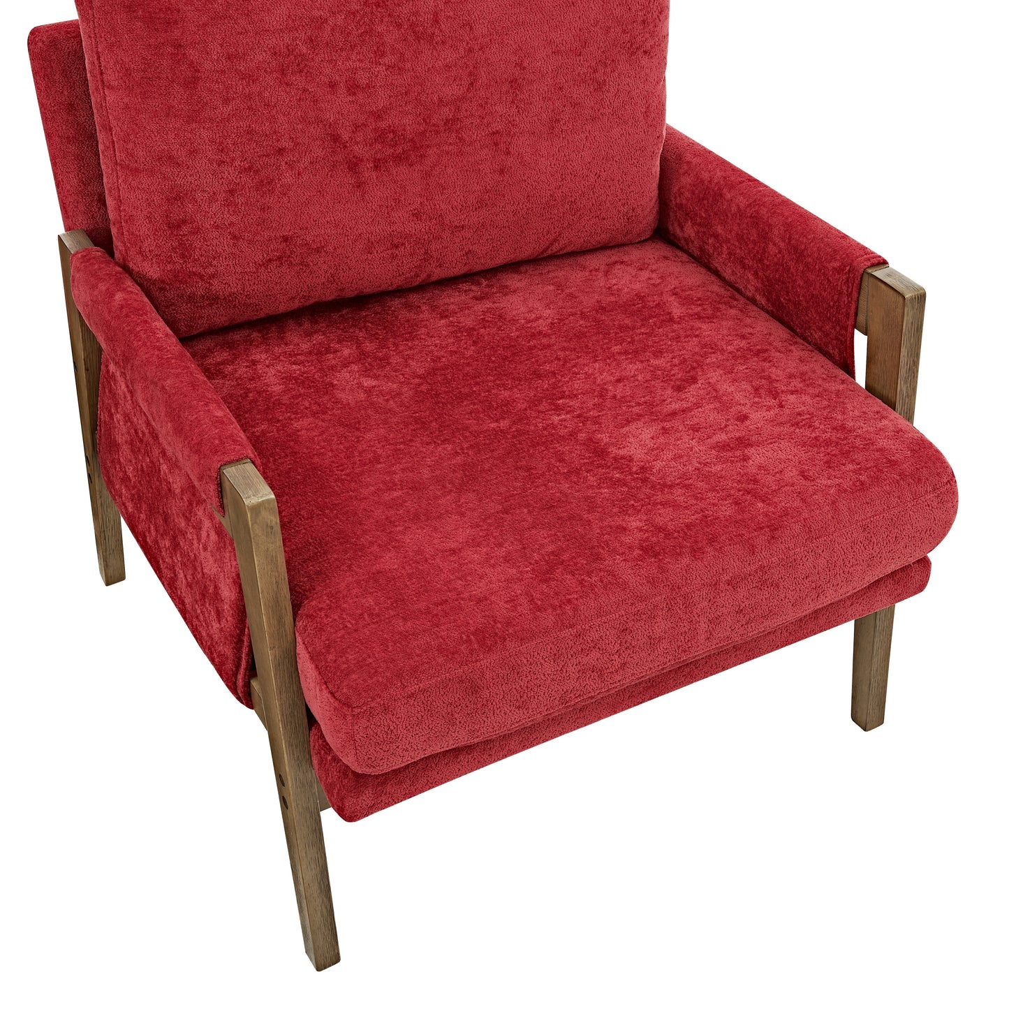 Roundhill Furniture Kelly Mid-Century Modern Velvet Accent Armchair