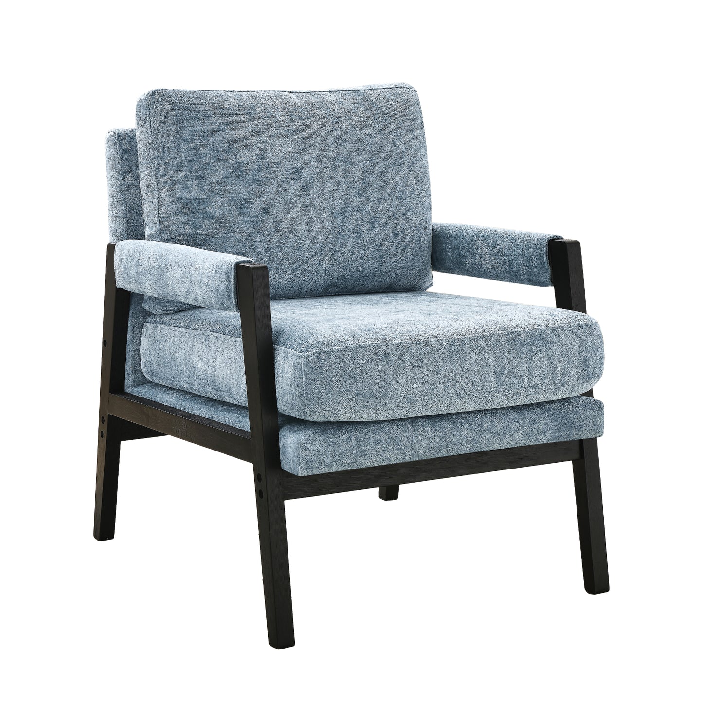 Roundhill Furniture Kelly Mid-Century Modern Chenille Upholstered Accent Armchair, Available in 5 Colors