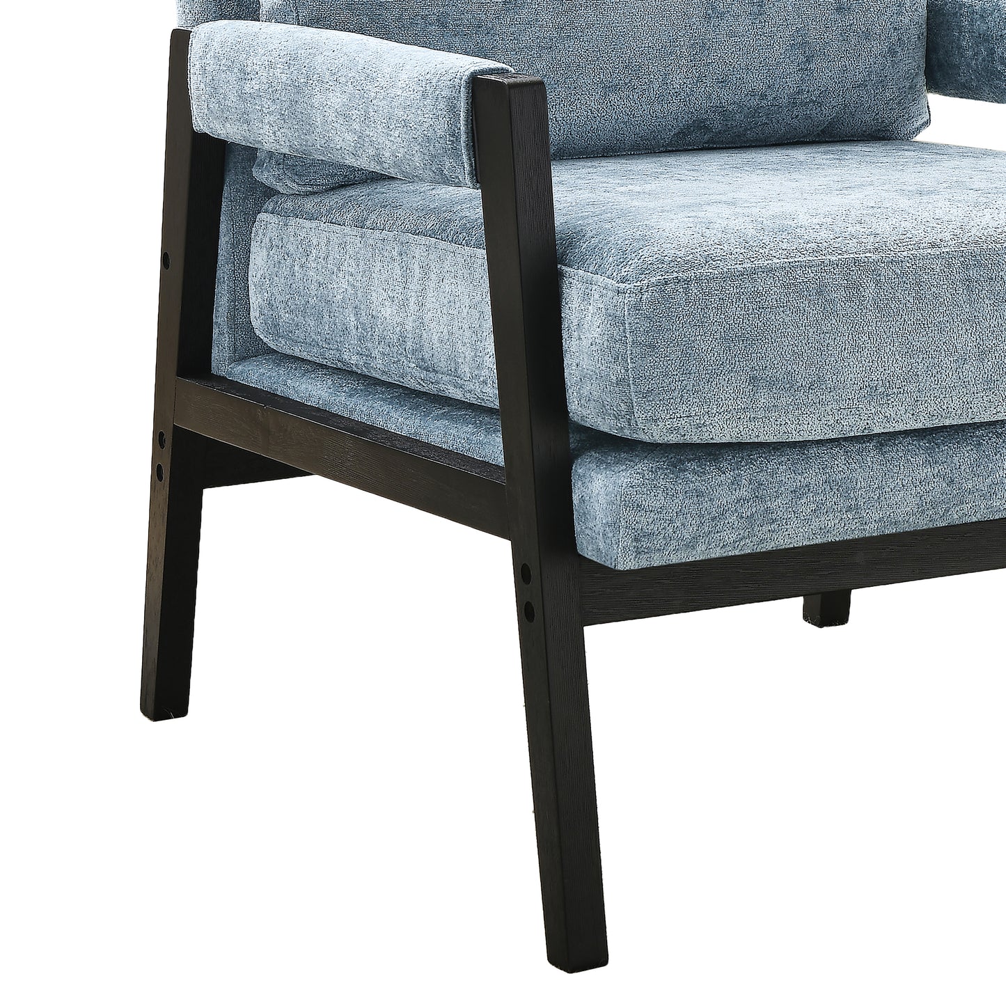 Roundhill Furniture Kelly Mid-Century Modern Chenille Upholstered Accent Armchair, Available in 5 Colors