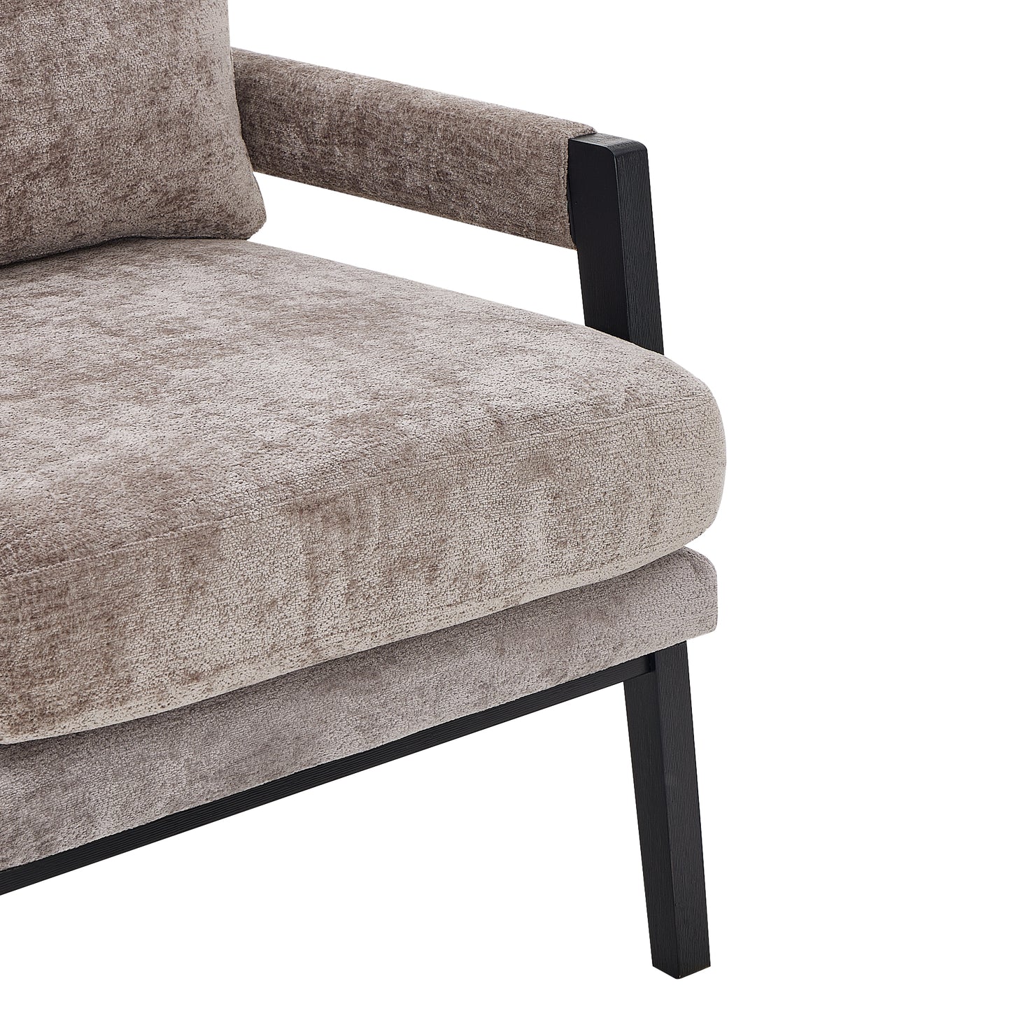 Roundhill Furniture Kelly Mid-Century Modern Chenille Upholstered Accent Armchair, Available in 5 Colors