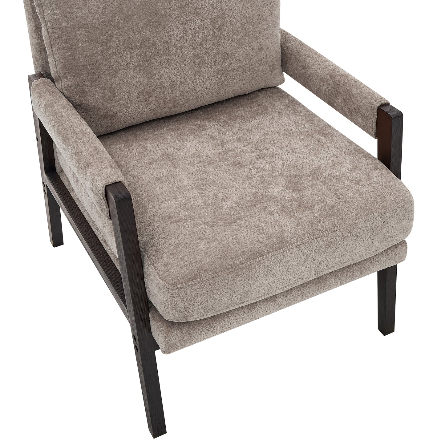 Roundhill Furniture Kelly Mid-Century Modern Chenille Upholstered Accent Armchair, Available in 5 Colors