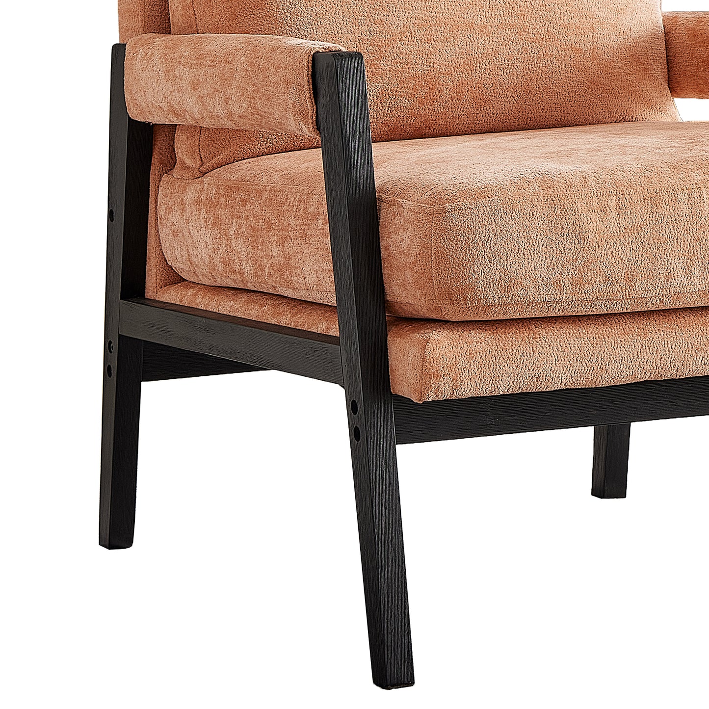 Roundhill Furniture Kelly Mid-Century Modern Chenille Upholstered Accent Armchair, Available in 5 Colors