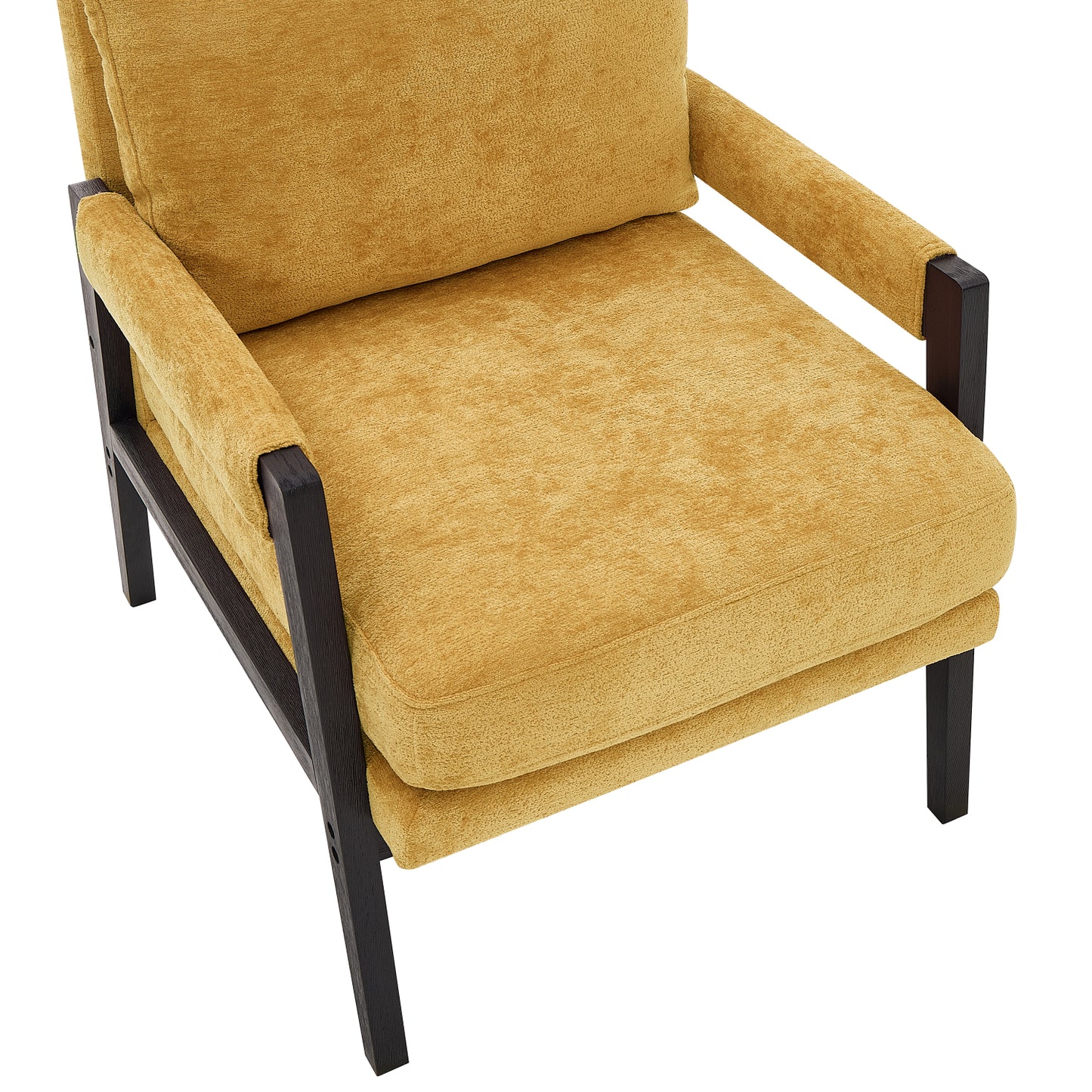 Roundhill Furniture Kelly Mid-Century Modern Chenille Upholstered Accent Armchair, Available in 5 Colors