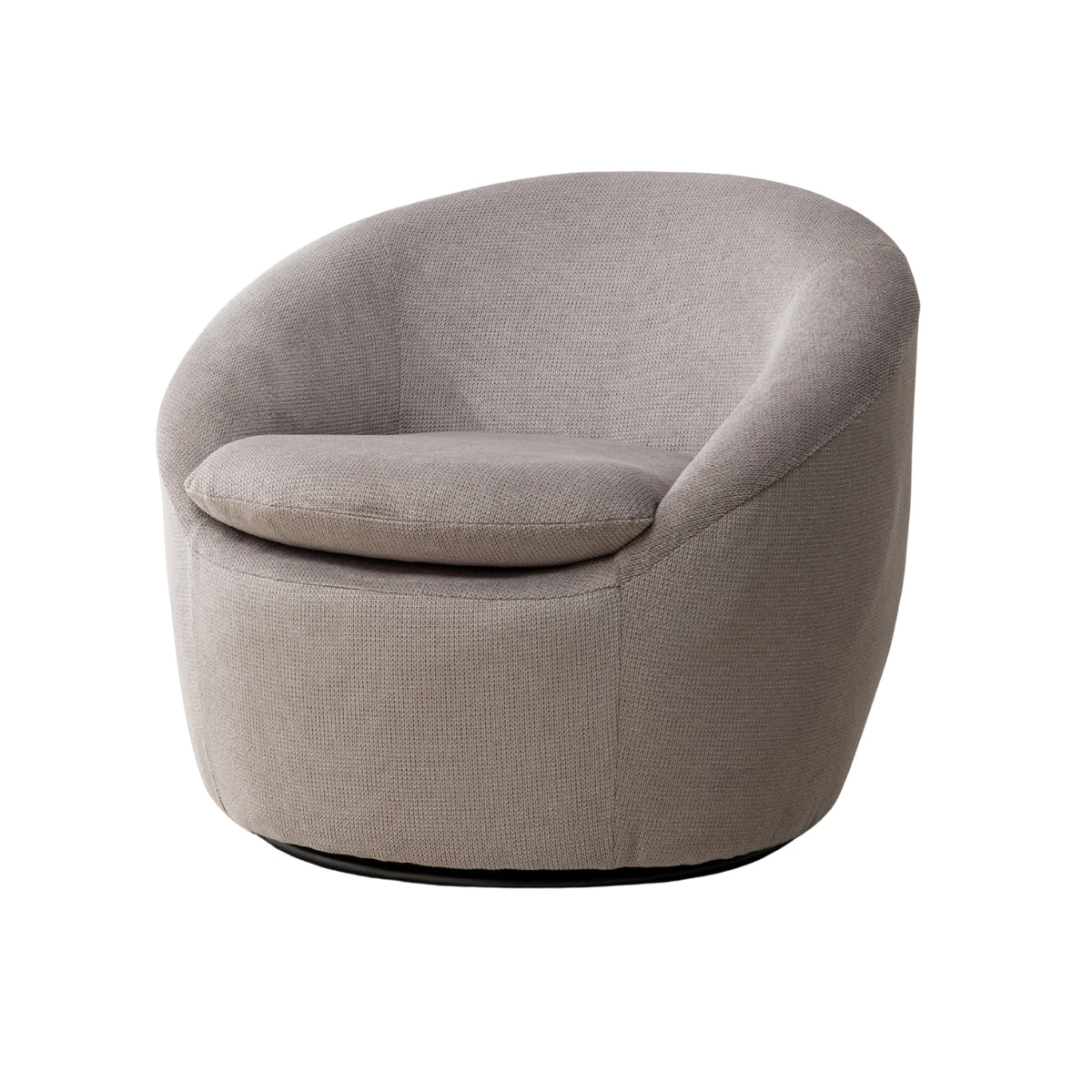 Roundhill Furniture Winnie Modern Barrel Chair, 360 Swivel