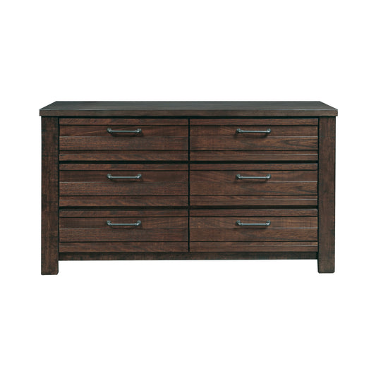 Sedona Transitional Wood 6-Drawer Dresser in Espresso
