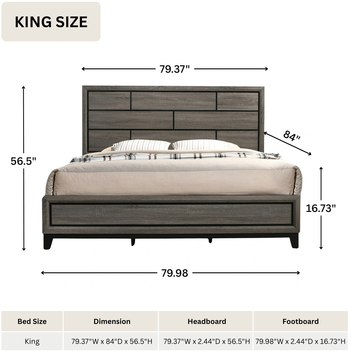 Stout Carved Wood Detailed Panel Bed