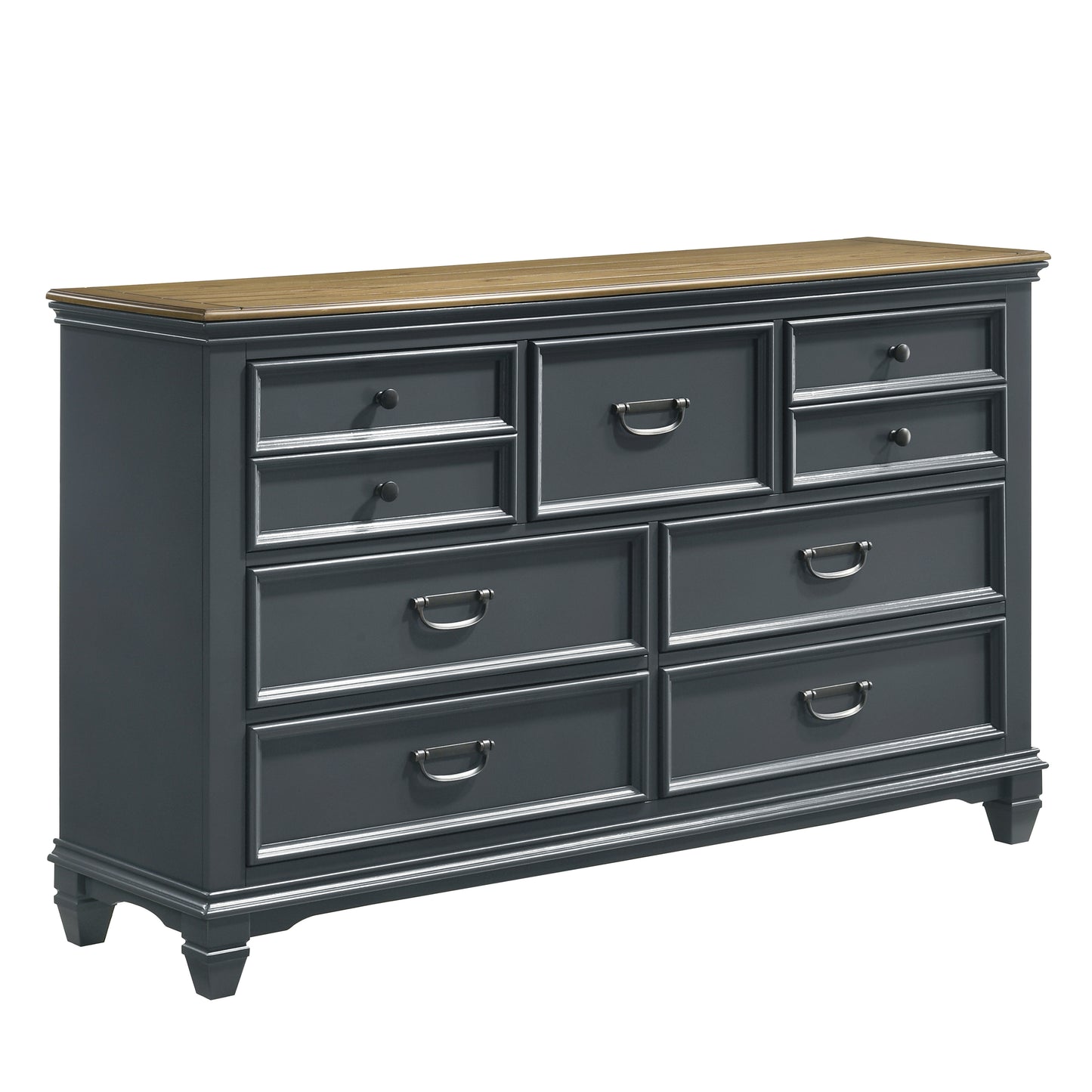 Roundhill Furniture Clelane Wood 7-Drawer Dresser