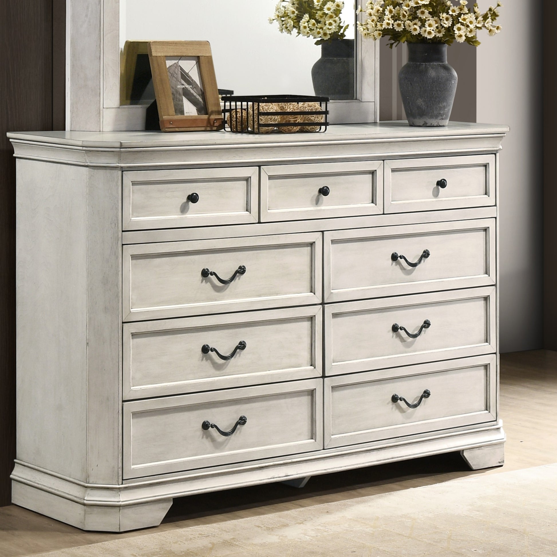 Roundhill Furniture Maderne Traditional Wood 9-Drawer Dresser Roundhill Furniture Maderne Traditional Wood 9-Drawer Dresser