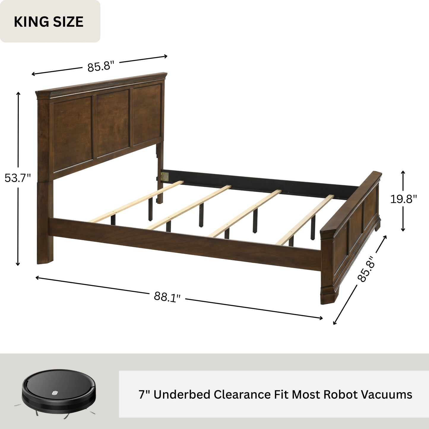 Roundhill Furniture Maderne Traditional Wood Panel Bedroom Collection