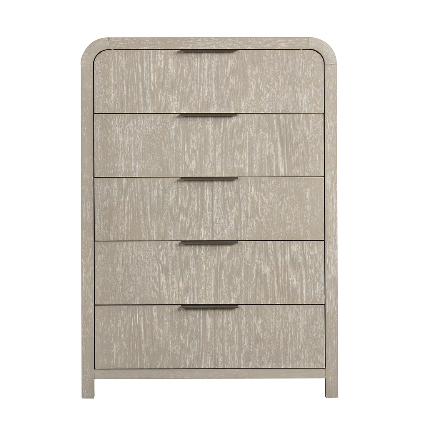 Roundhill Furniture Tavari Contemporary 5-Drawer Wood Chest, Light Gray