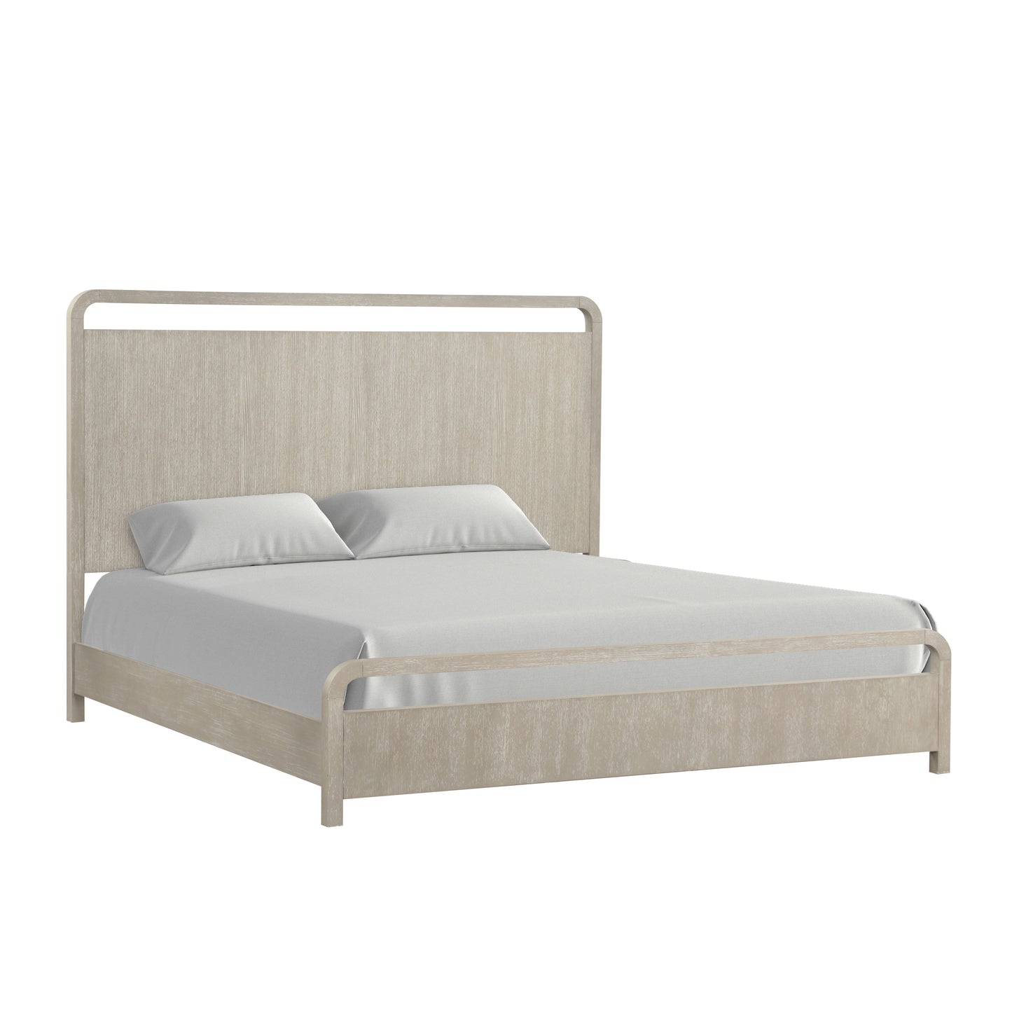 Roundhill Furniture Tavari Wood Panel Bed, Light Gray Finish