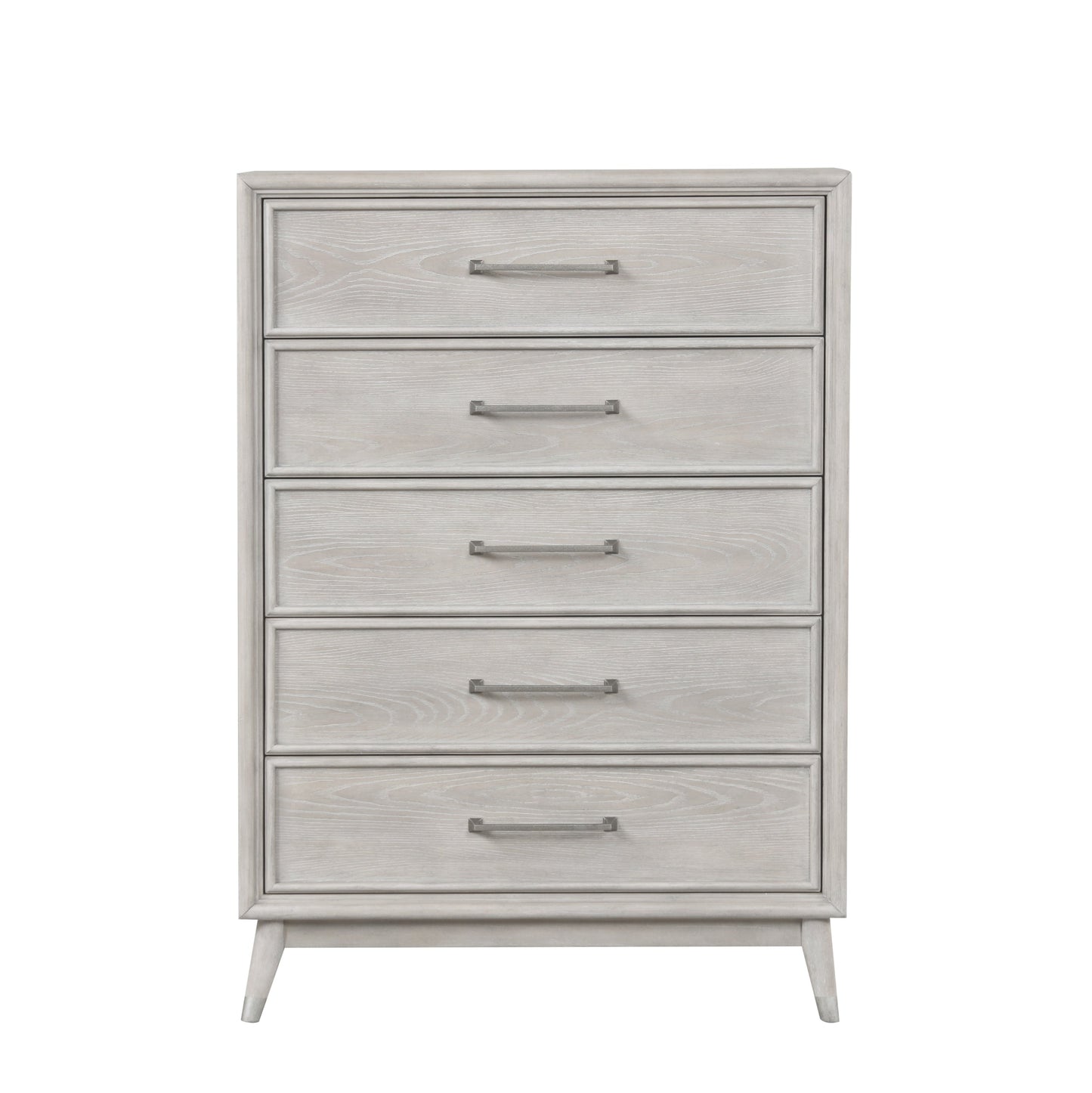 Roundhill Furniture Seluna 5-Drawer Bedroom Chest, Gray Oak Finish