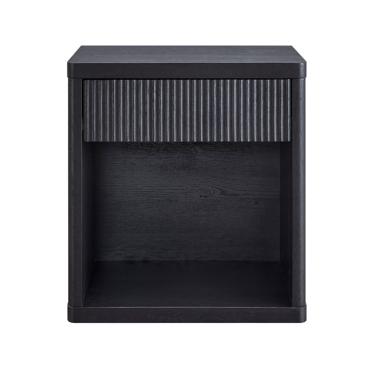 Roundhill Furniture Aria Modern Fluted Nightstand, Side Table