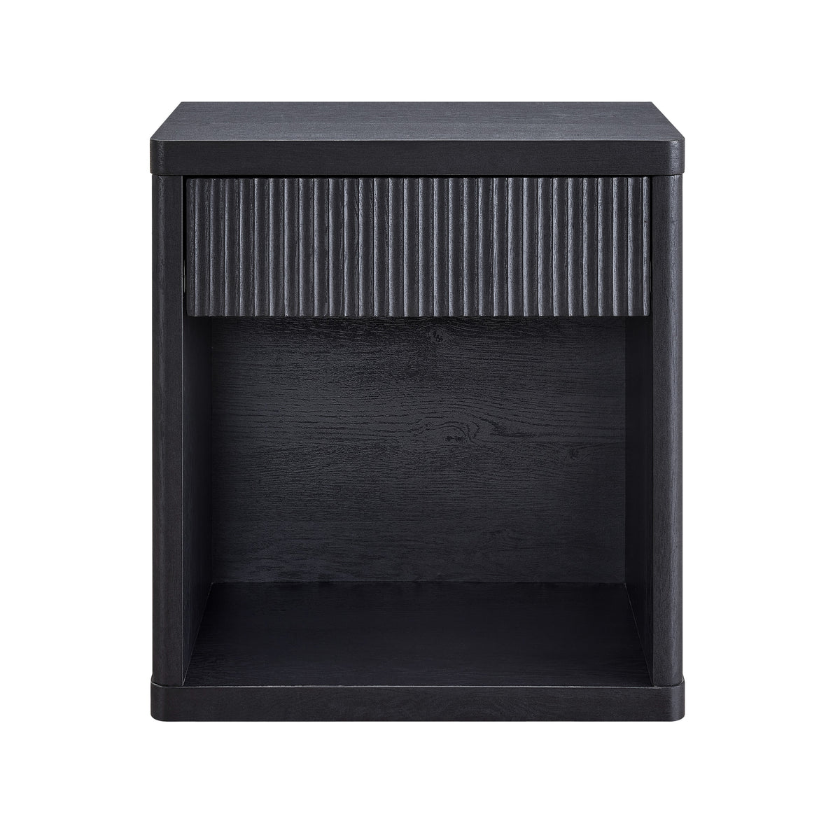 Roundhill Furniture Aria Modern Fluted Nightstands, Side Tables, Set of 2
