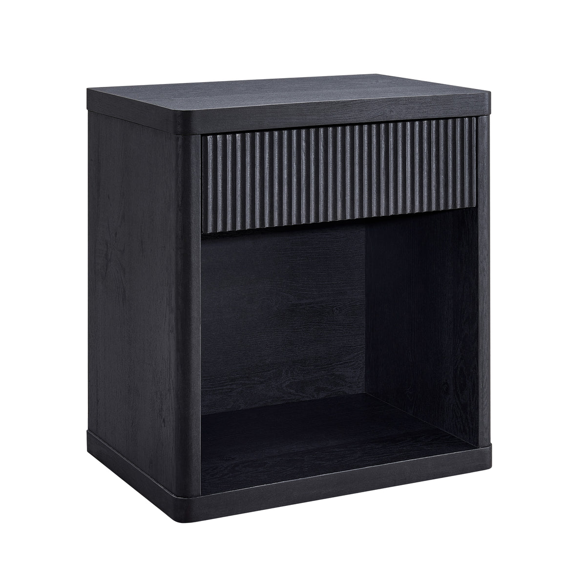 Roundhill Furniture Aria Modern Fluted Nightstands, Side Tables, Set of 2