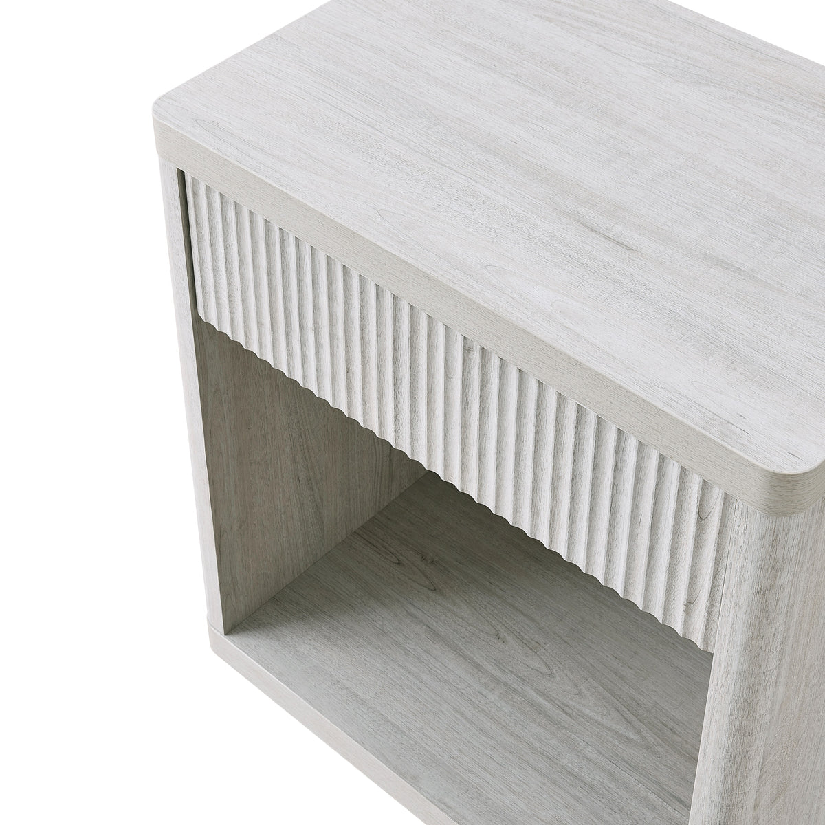 Roundhill Furniture Aria Modern Fluted Nightstands, Side Tables, Set of 2
