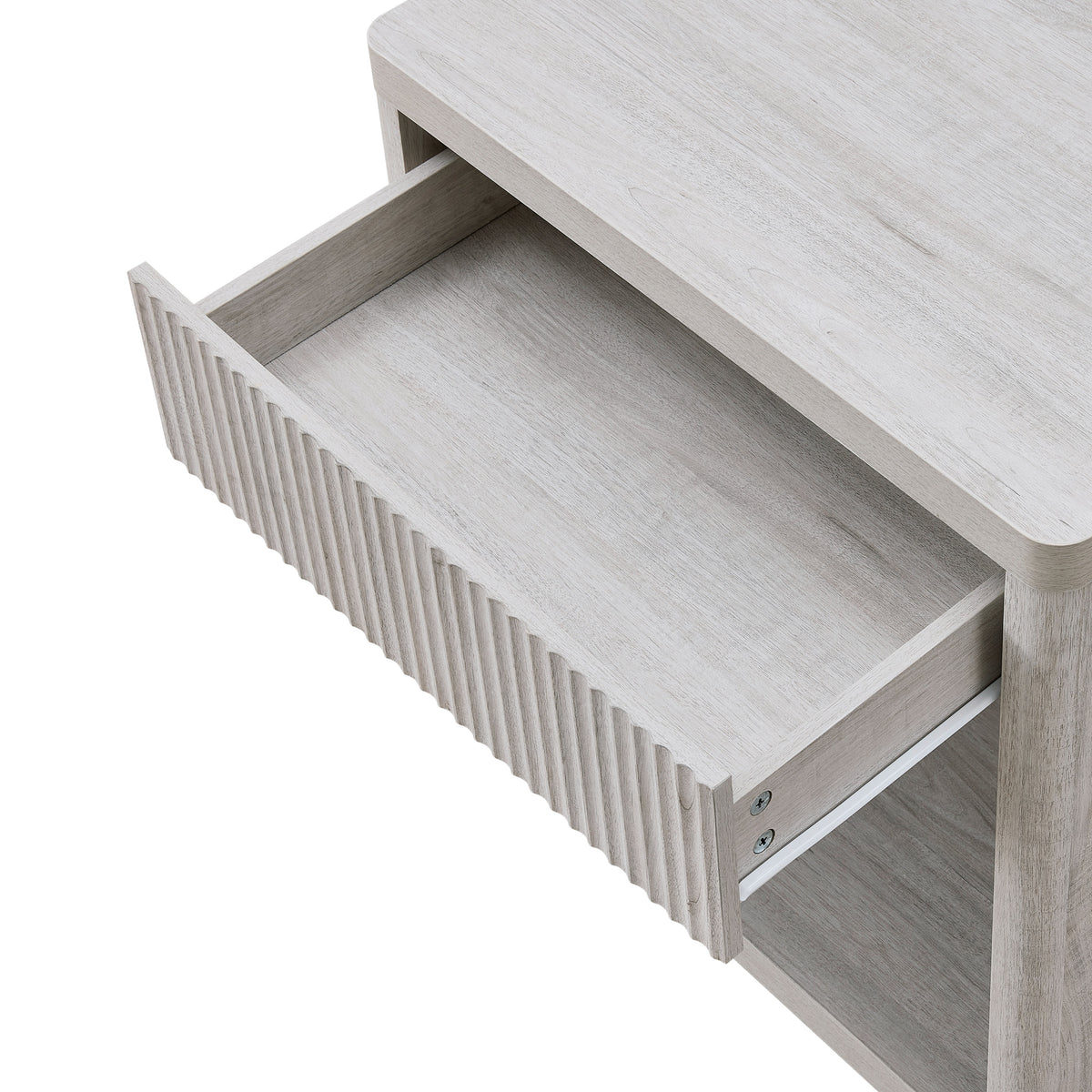 Roundhill Furniture Aria Modern Fluted Nightstands, Side Tables, Set of 2