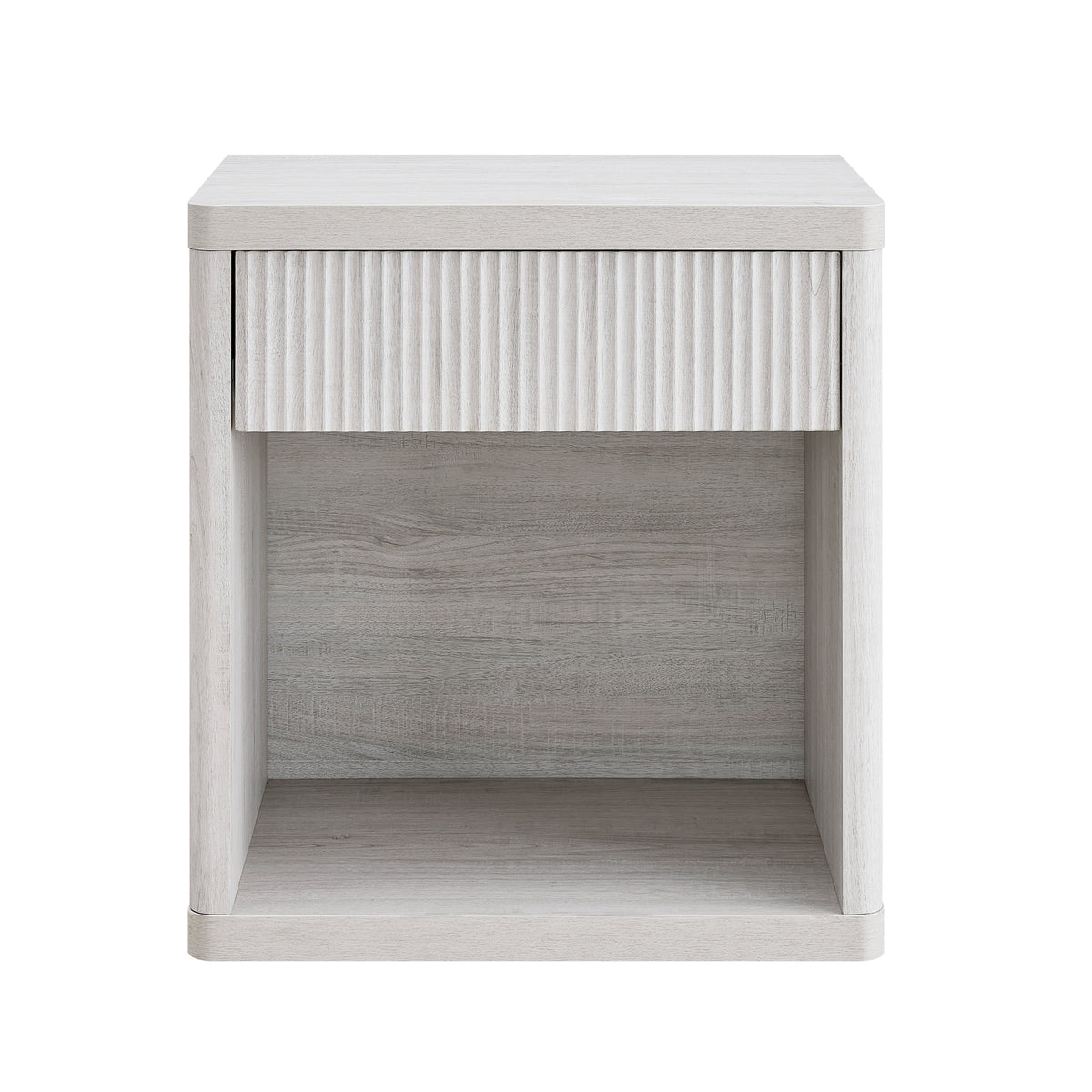 Roundhill Furniture Aria Modern Fluted Nightstands, Side Tables, Set of 2