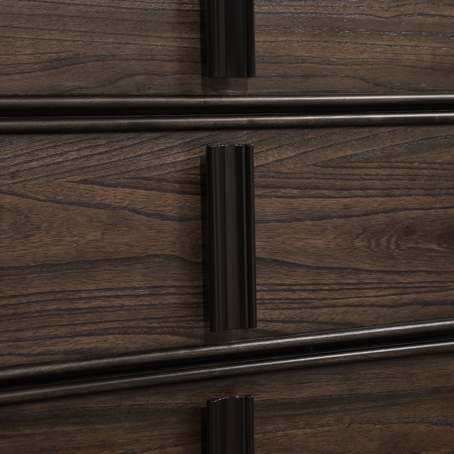 Aetheria Contemporary Wood 6-Drawer Dresser in Dark Brown
