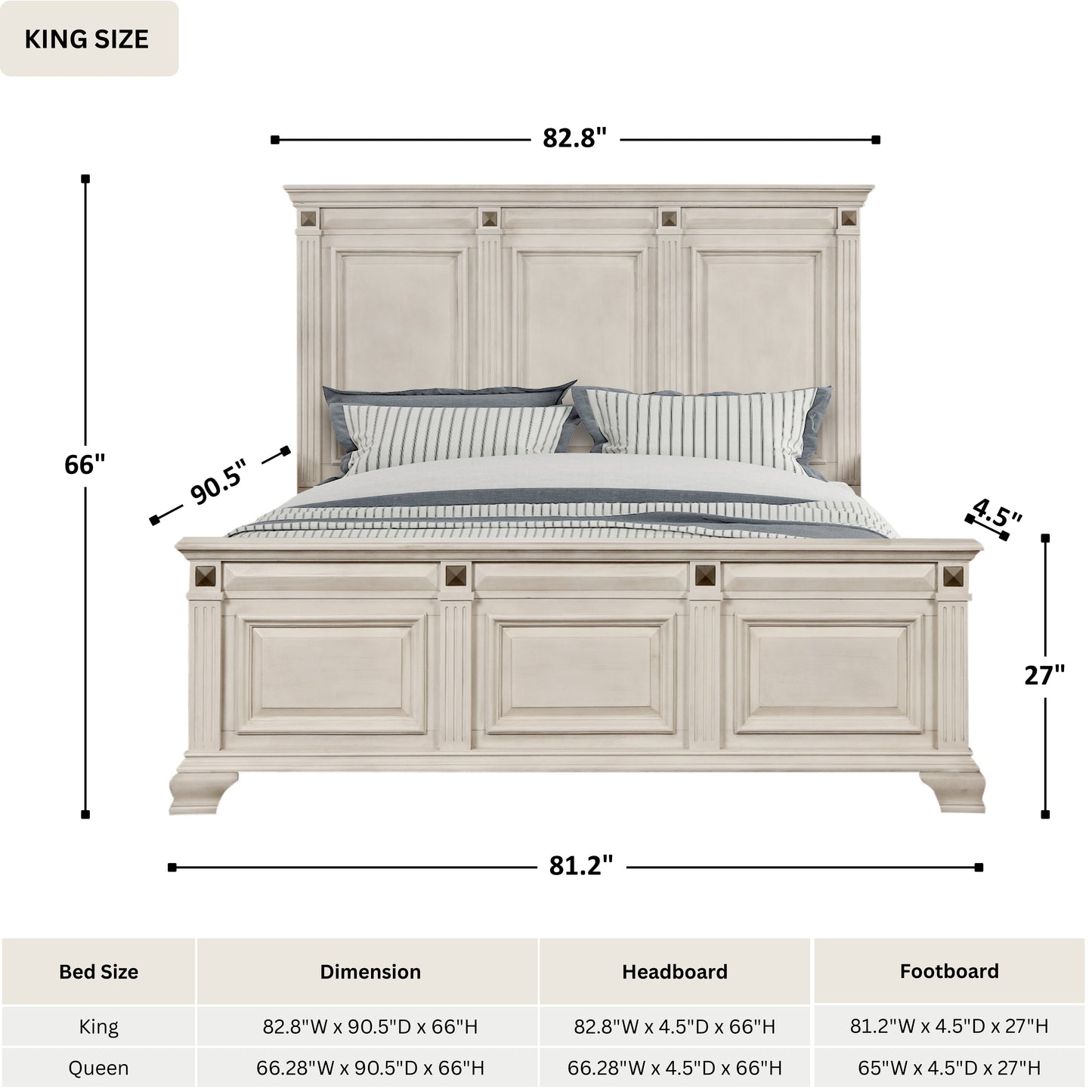 Renova Distressed Parchment Wood Bedroom Collection