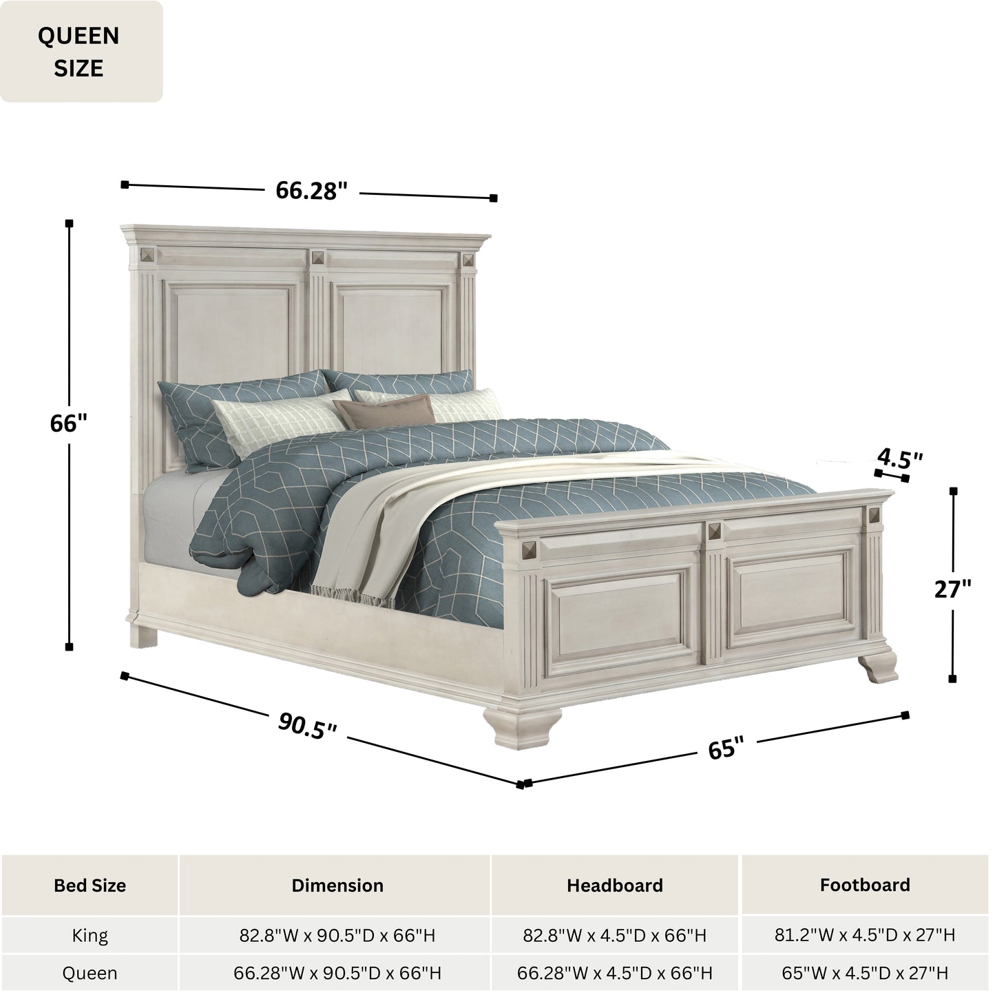 Renova Distressed Parchment Wood Bedroom Collection