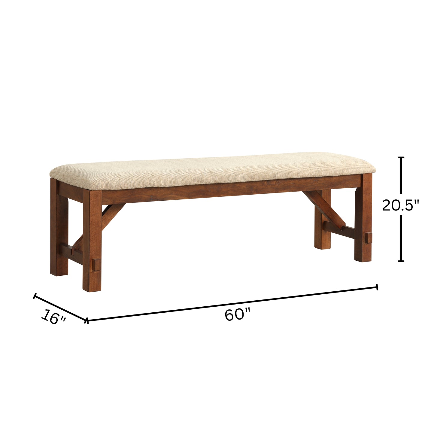 Karven Solid Wood Dining Bench