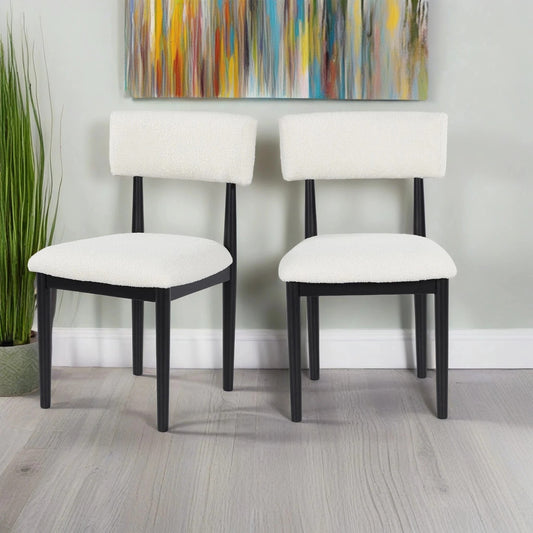 Ellis Boucle Upholstered Dining Chairs, Set of 2