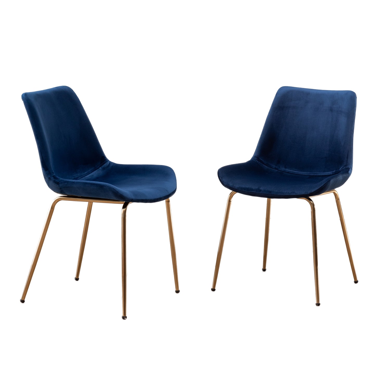 Roundhill Furniture Aufurr Modern Velvet Dining Chair, Set of 2, Blue