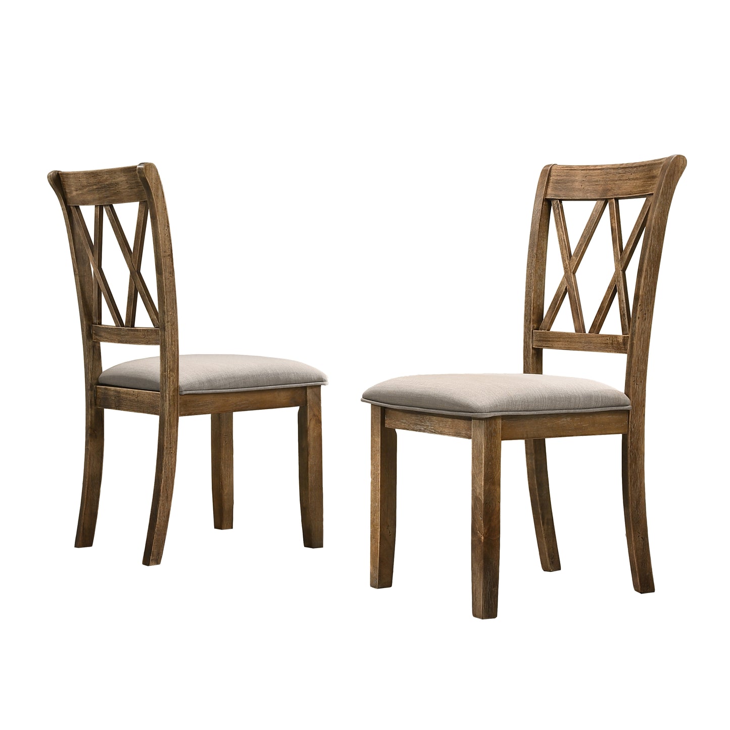 Windvale Upholstered Cross-back Dining Chair, Set of 2