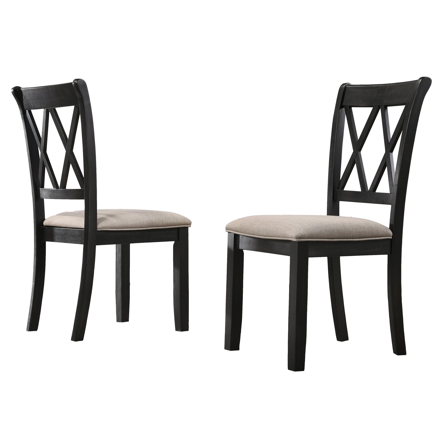 Windvale Upholstered Cross-back Dining Chair, Set of 2