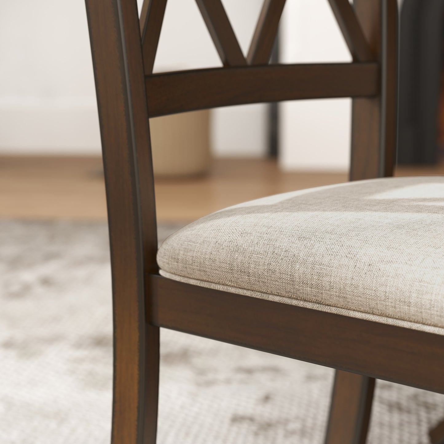Windvale Upholstered Cross-back Dining Chair, Set of 2