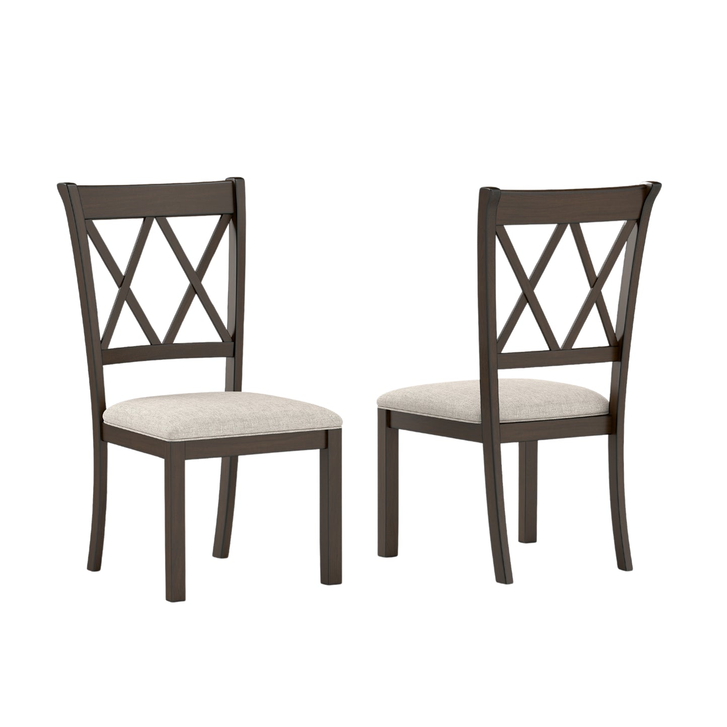 Windvale Upholstered Cross-back Dining Chair, Set of 2