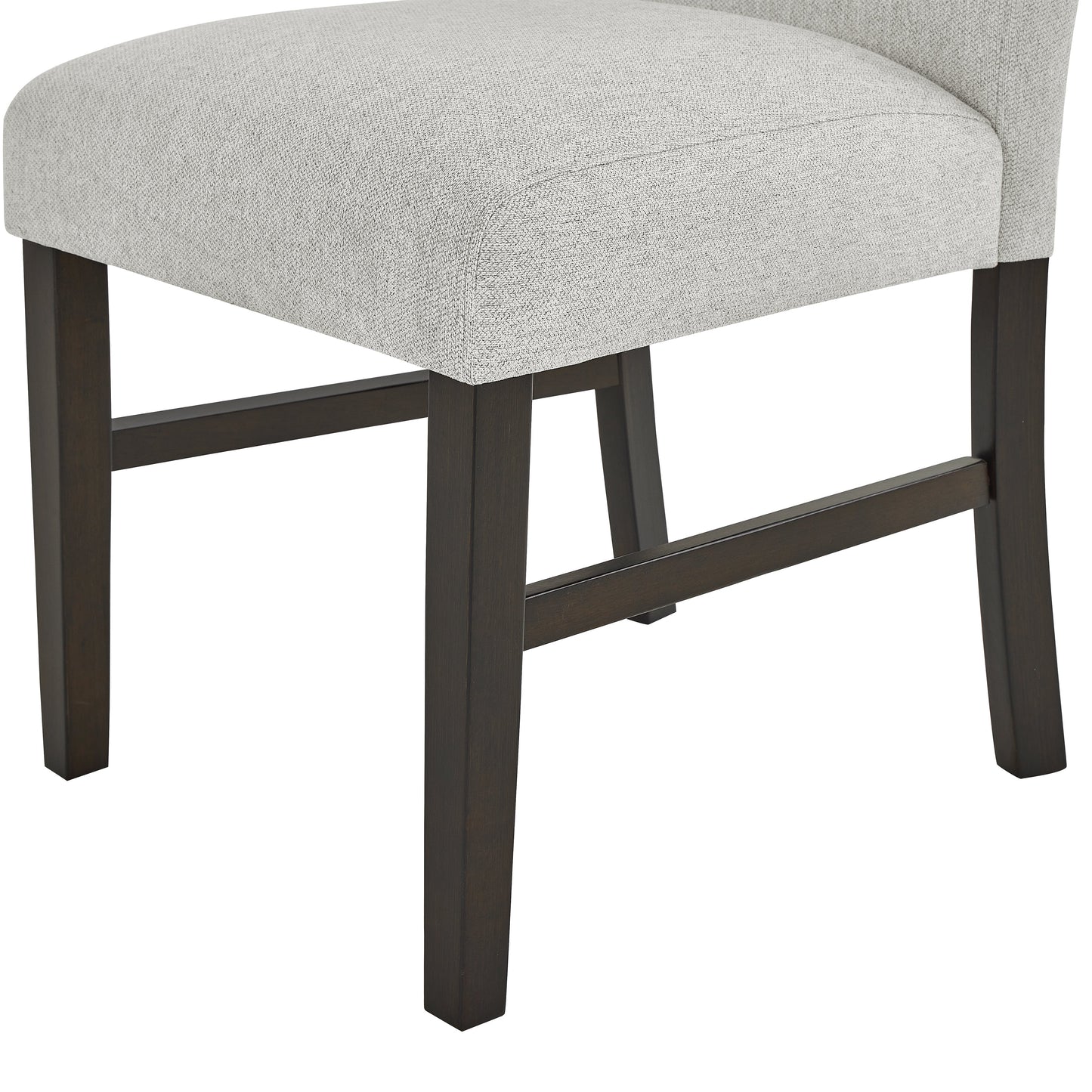 Roundhill Furniture Madison Contemporary Upholstered Dining Chairs, Set of 2, Gray