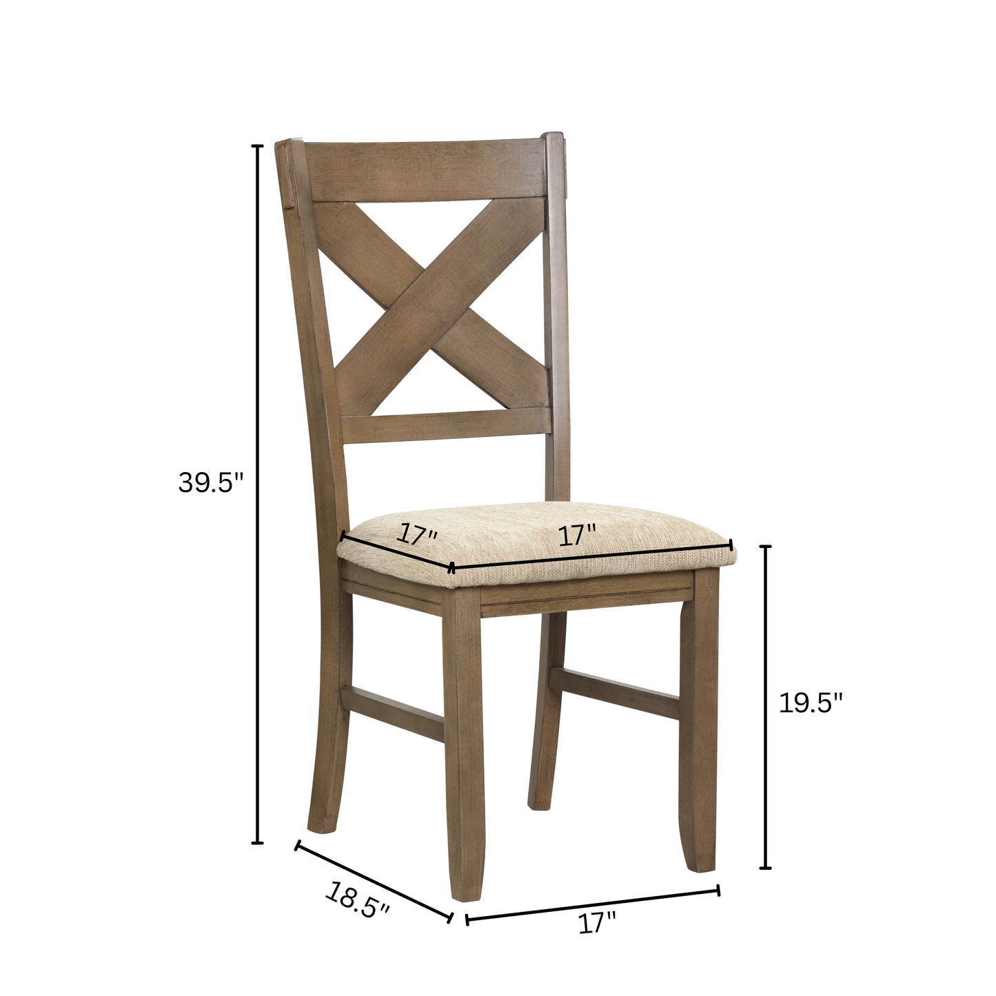 Raven Wood 5-Piece Dining Set, Extendable Trestle Dining Table with 4 Chairs, Glazed Pine Brown