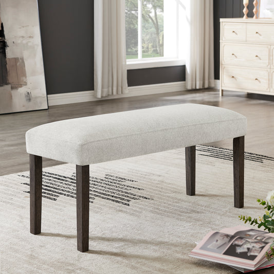 Annex & Co Sorlen Contemporary Upholstered Dining Bench, Gray