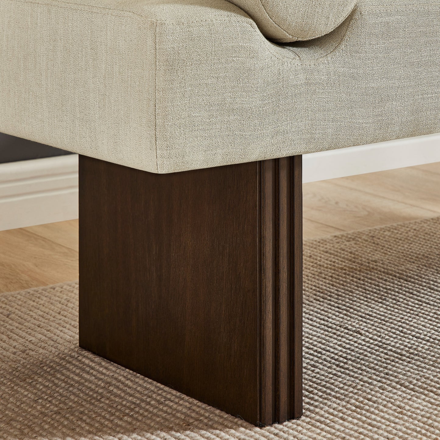 Roundhill Furniture Brooke Contemporary Upholstered Bench