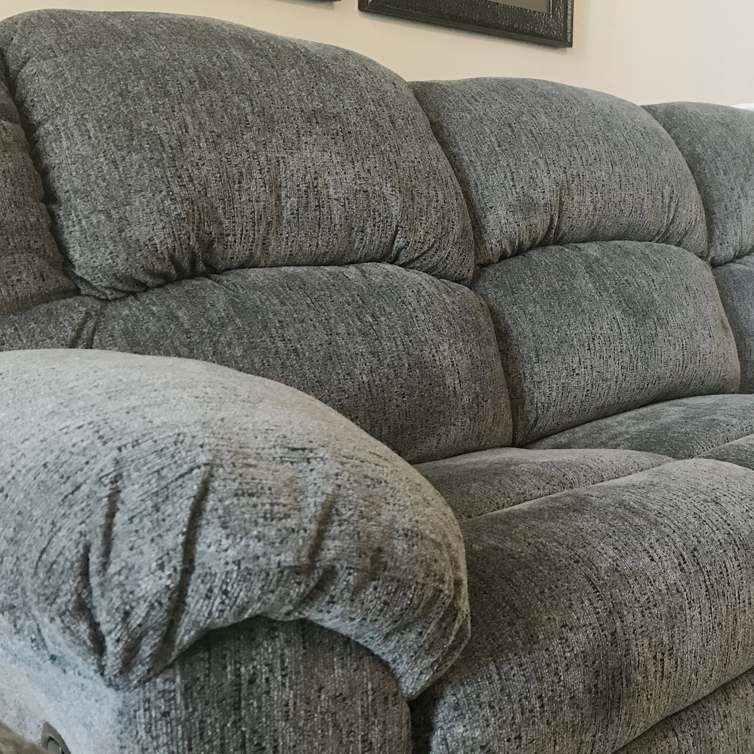 Grey microfiber best sale reclining sectional