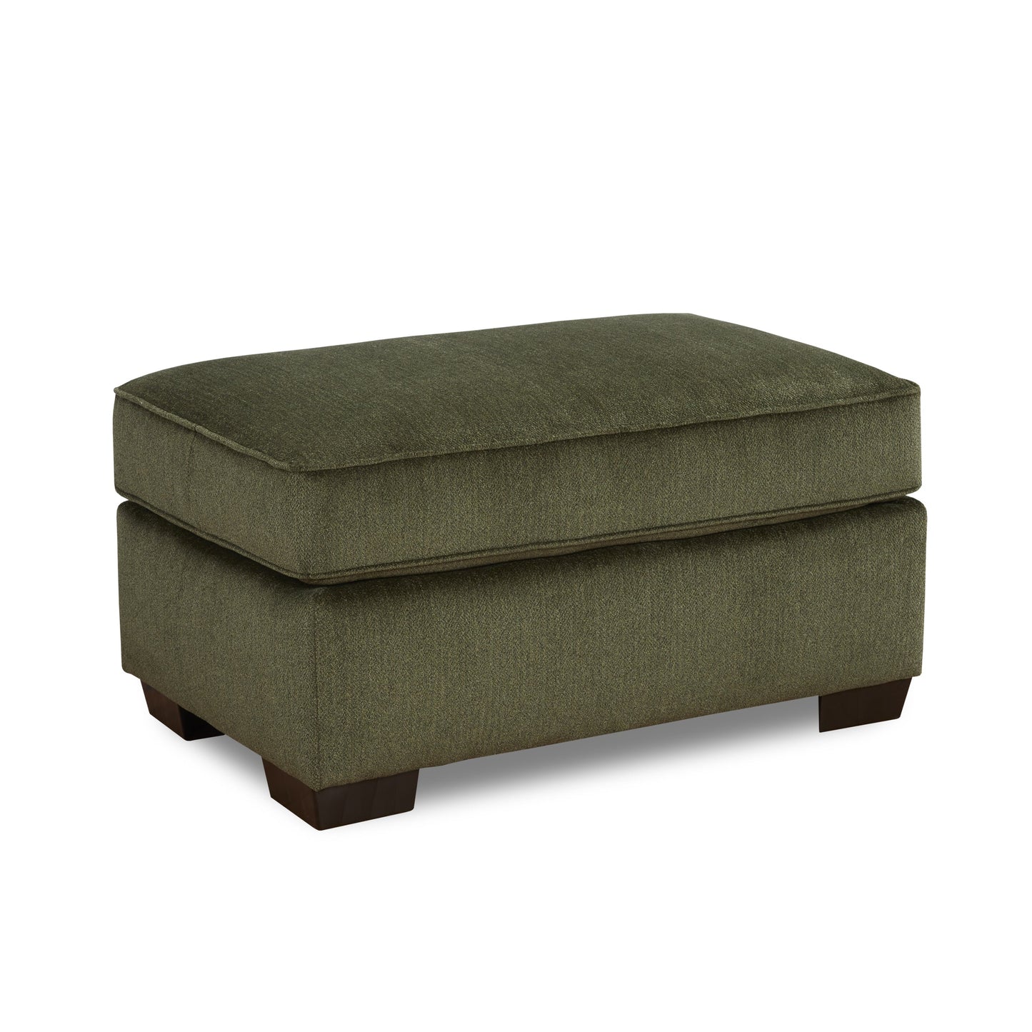Roundhill Furniture Marvella Living Room Ottoman with Mosswood Chenille Upholstery