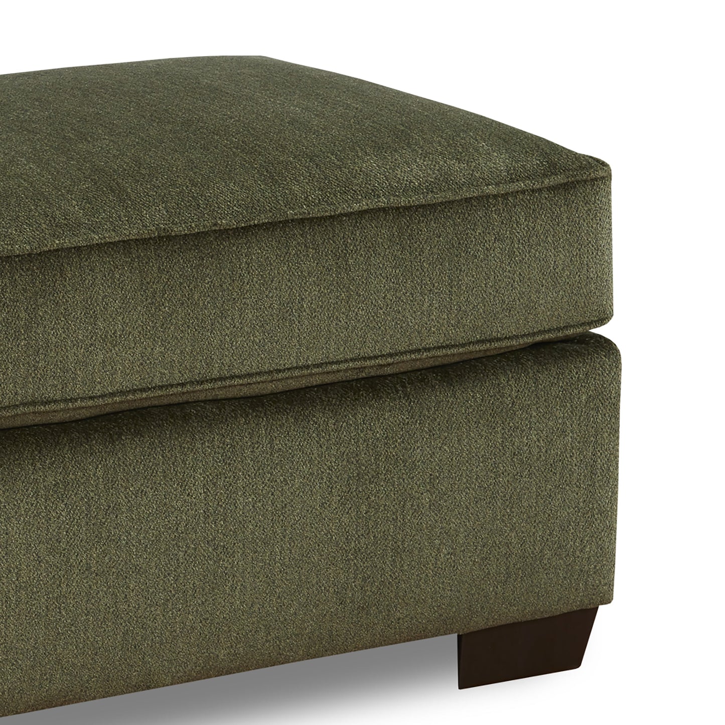 Roundhill Furniture Marvella Living Room Ottoman with Mosswood Chenille Upholstery