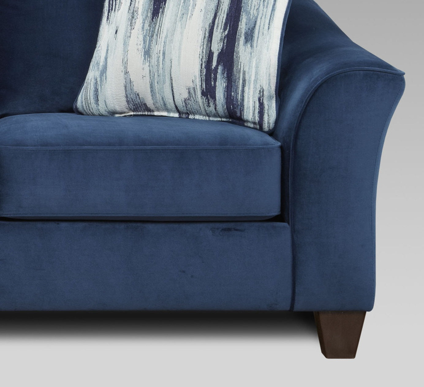 Camero Fabric Pillowback Chair In Navy Blue – Roundhill Furniture