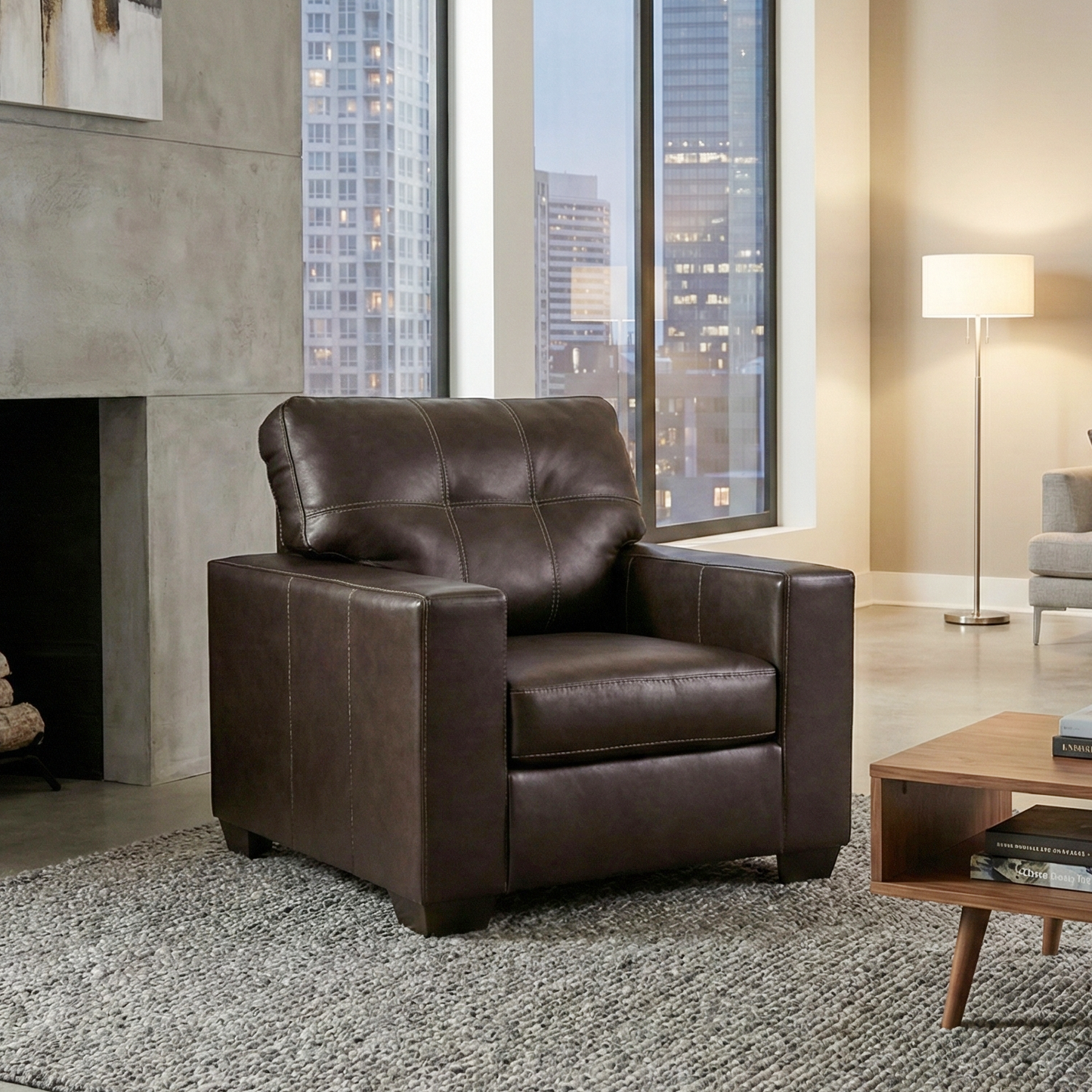 Roundhill Furniture Holmes Leather Living Room Collection