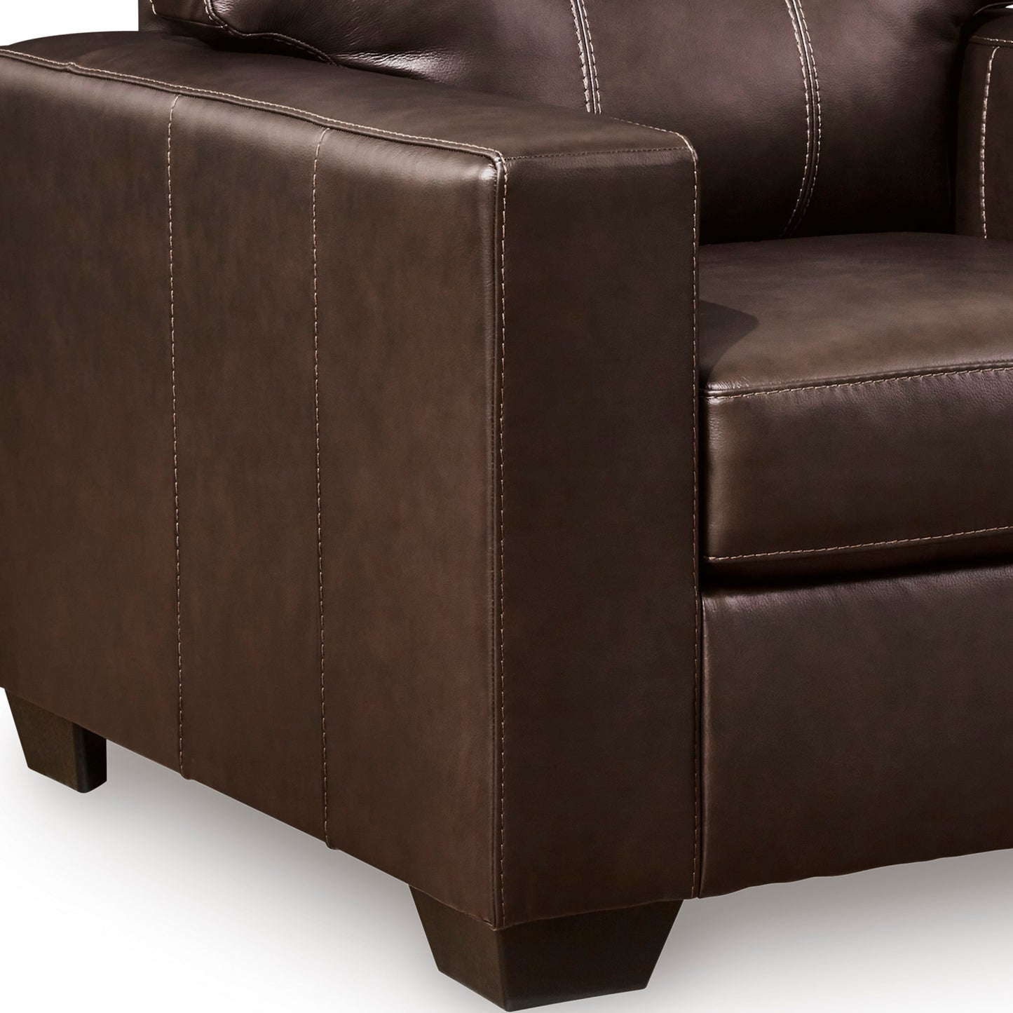 Roundhill Furniture Holmes Leather Upholstered Loveseat