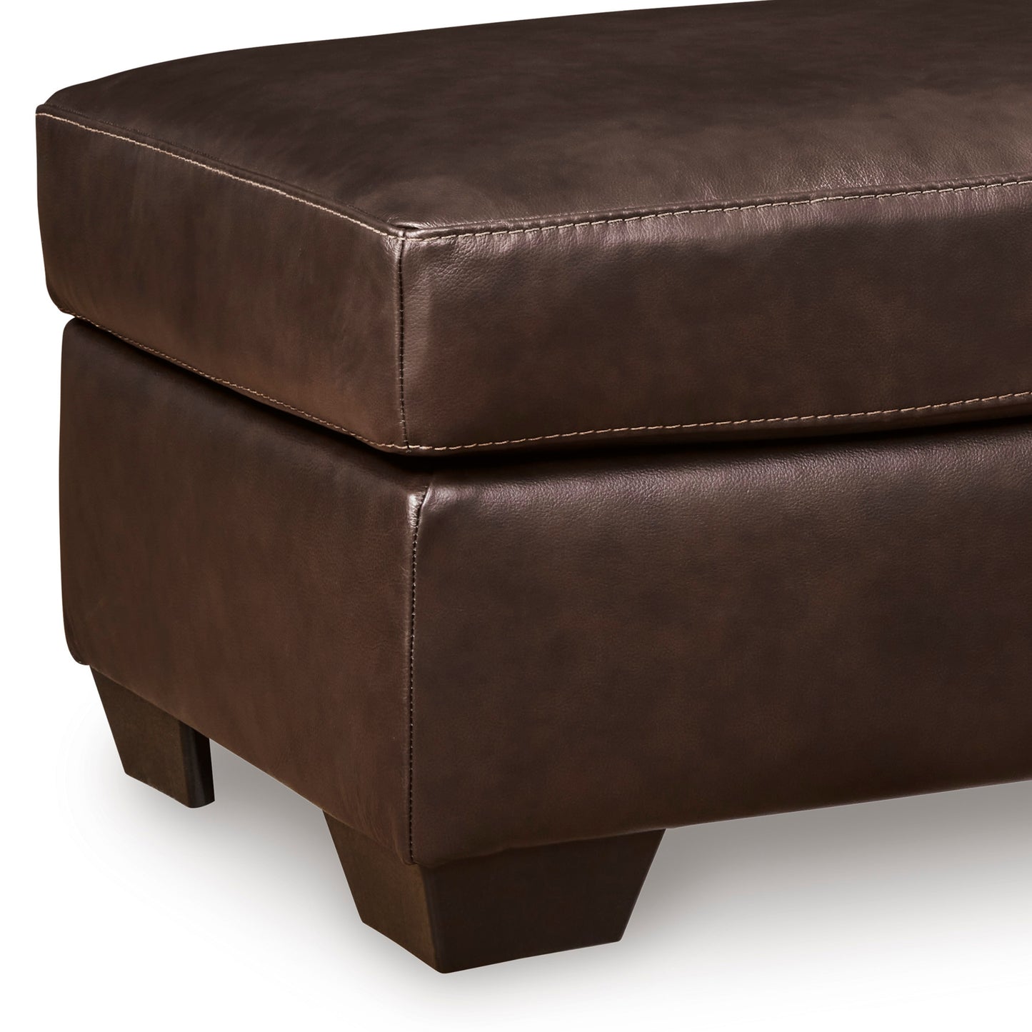 Roundhill Furniture Holmes Leather Upholstered Ottoman