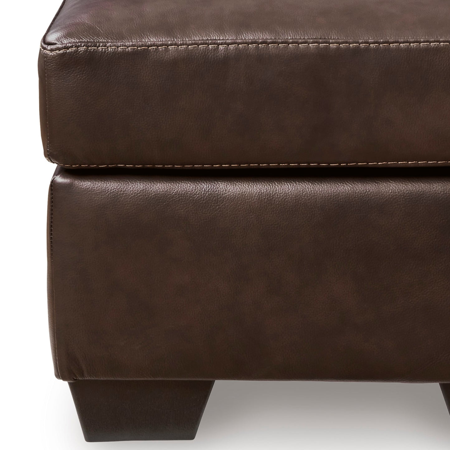 Roundhill Furniture Holmes Leather Upholstered Ottoman